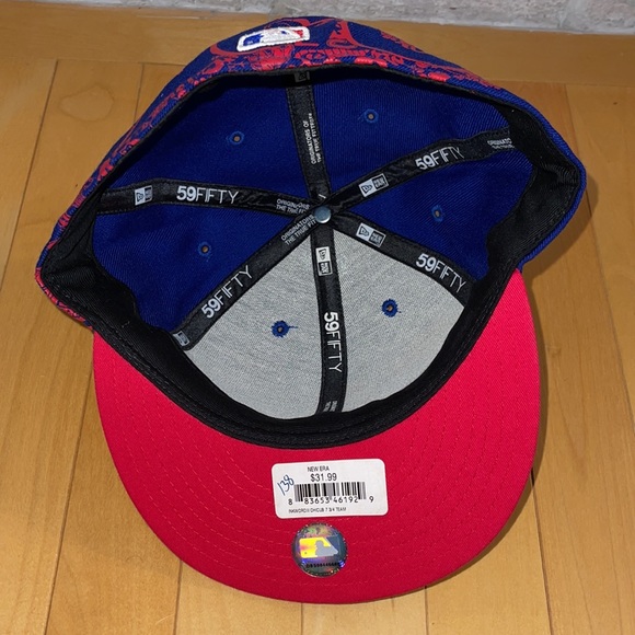 New Era Hat Wool Fitted Chicago Cubs Size 7 3/4 - Picture 5 of 6